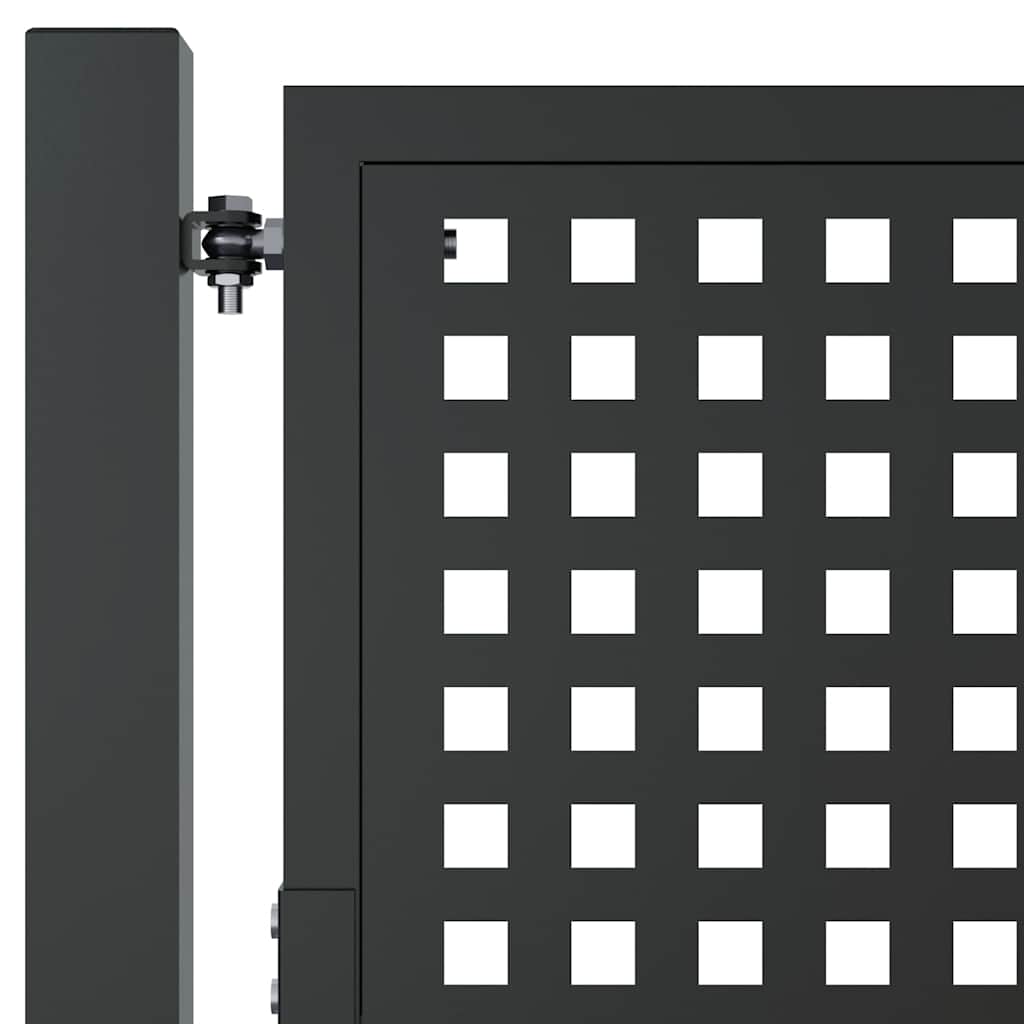 Hageport antrasitt 100x175 cm stål vidaXL