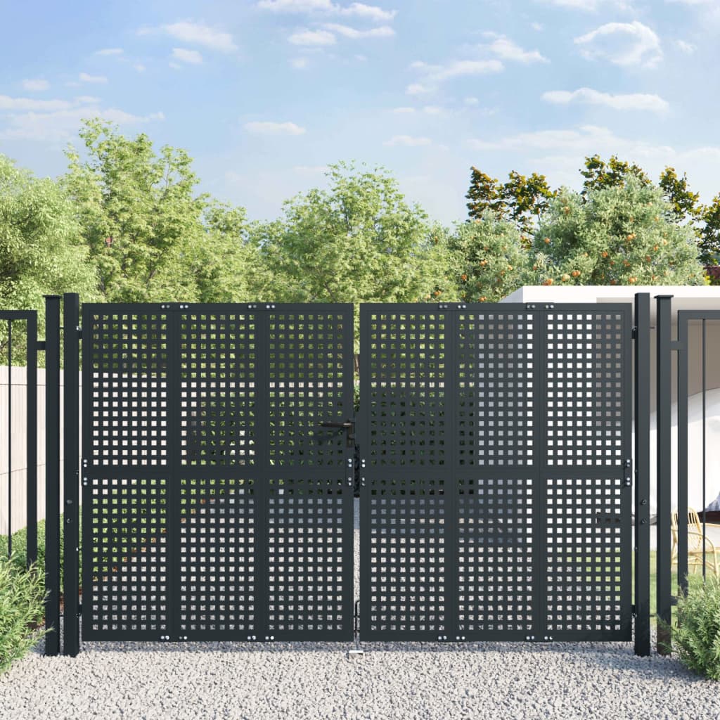 Hageport antrasitt 300x175 cm stål