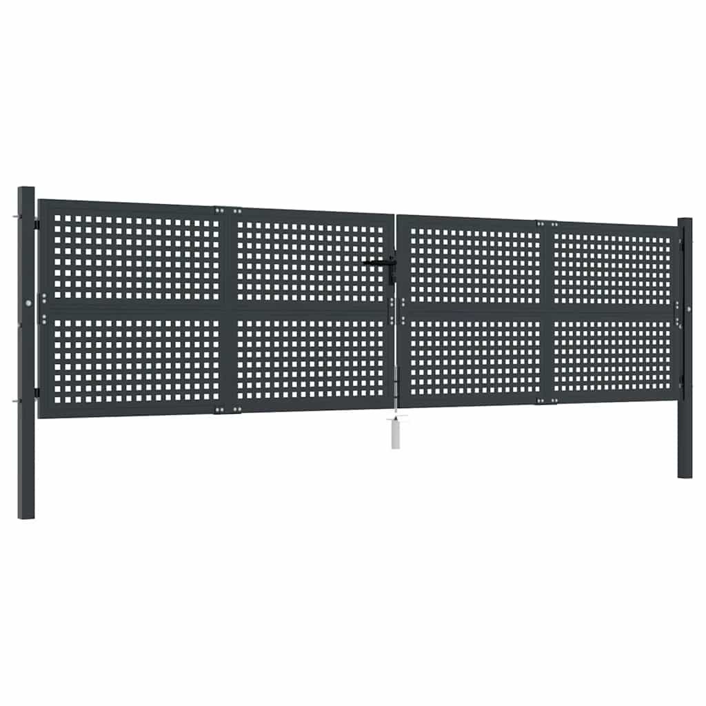 Hageport antrasitt 400x75 cm stål