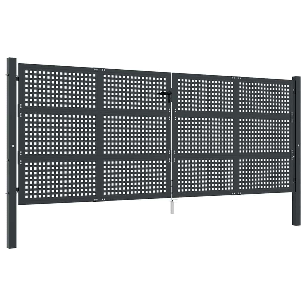 Hageport antrasitt 400x125 cm stål