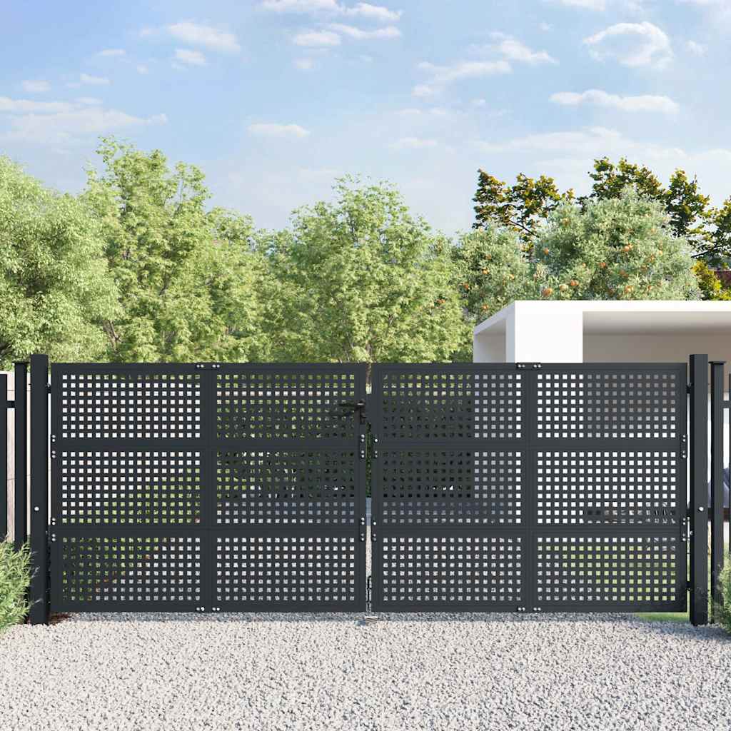 Hageport antrasitt 400x125 cm stål
