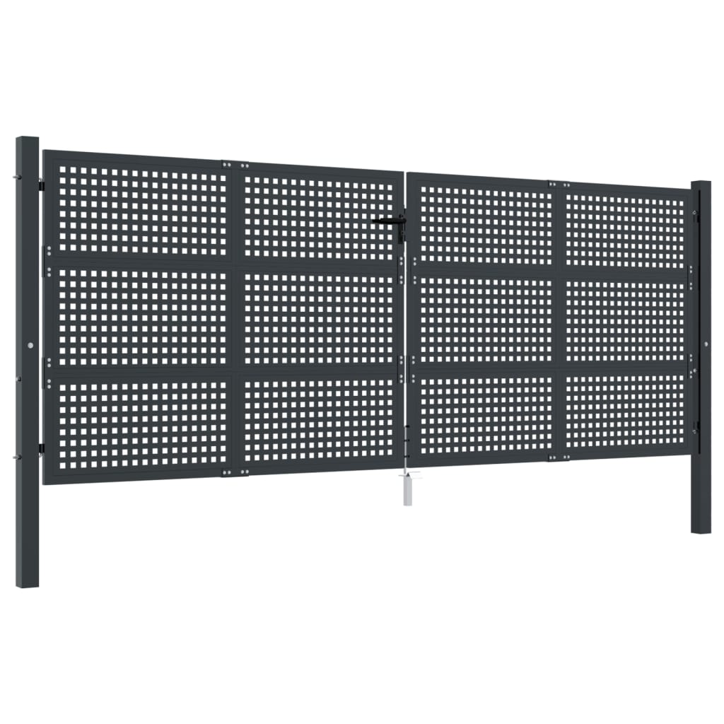 Hageport antrasitt 400x150 cm stål