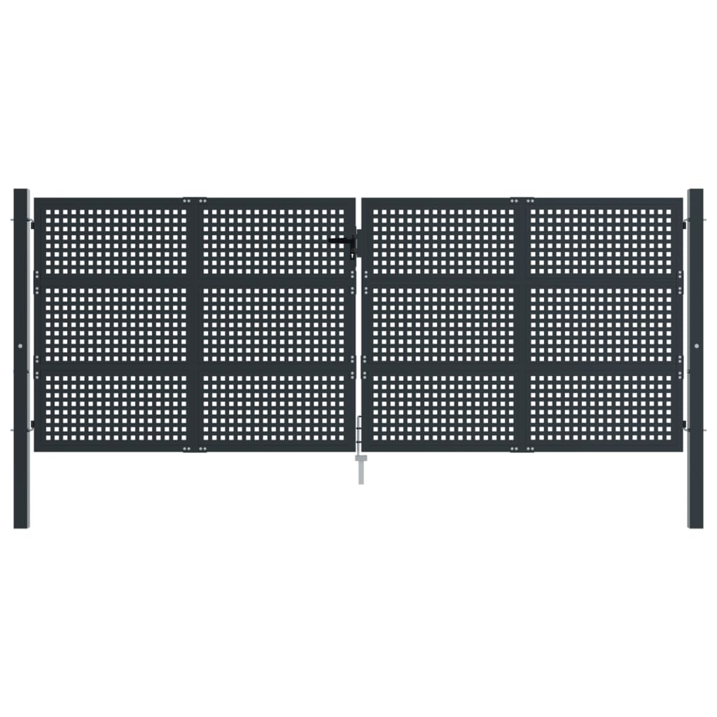Hageport antrasitt 400x150 cm stål