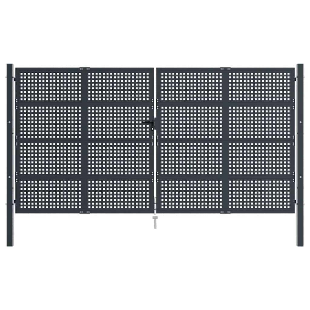 Hageport antrasitt 400x175 cm stål