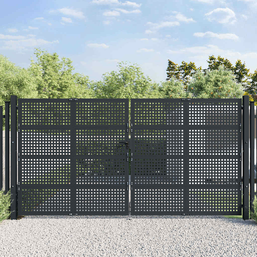 Hageport antrasitt 400x175 cm stål