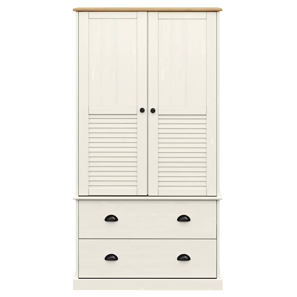 Garderobe VIGO hvit 90x55x170 cm heltre furu