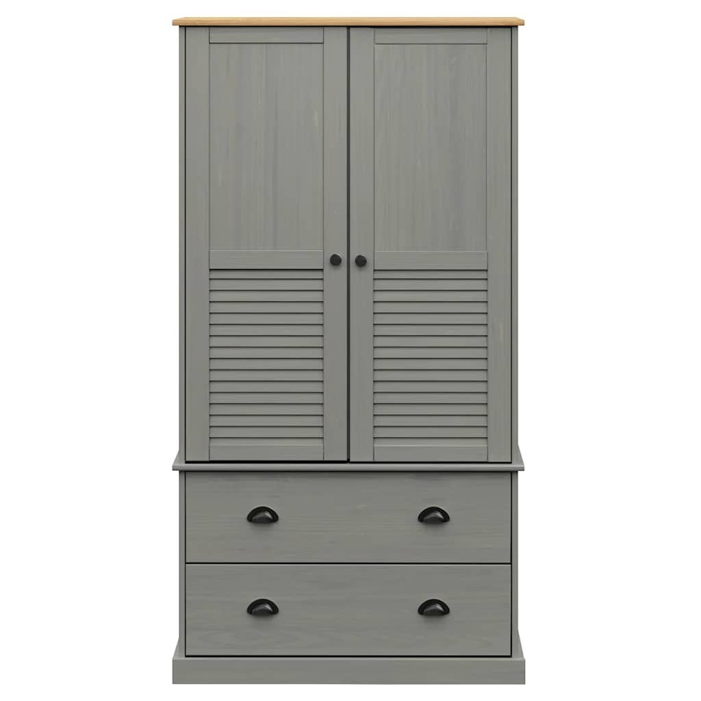 Garderobe VIGO grå 90x55x170 cm heltre furu