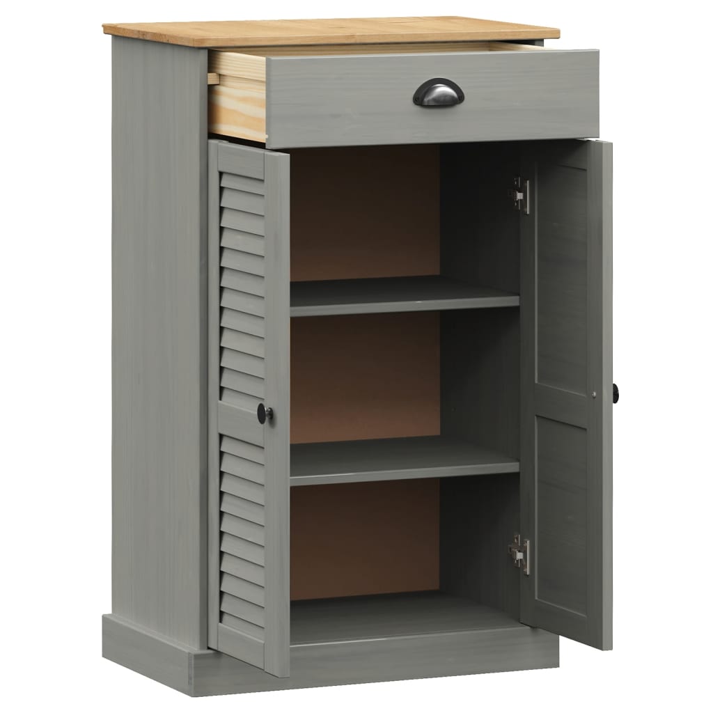 Skoskap VIGO grå 60x35x96 cm heltre furu