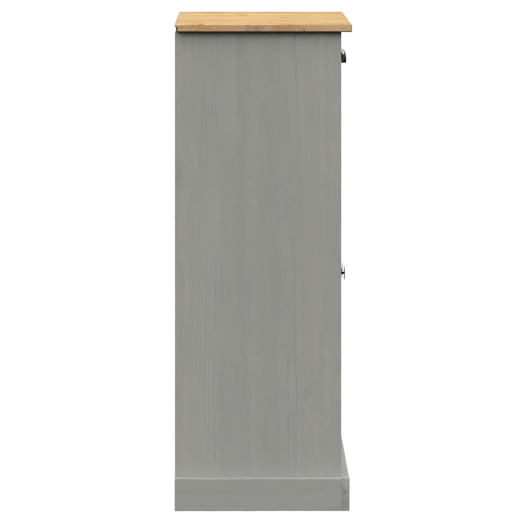 Skoskap VIGO grå 60x35x96 cm heltre furu