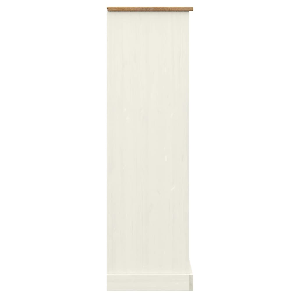 Bokhylle VIGO hvit 90x35x114,5 cm heltre furu vidaXL