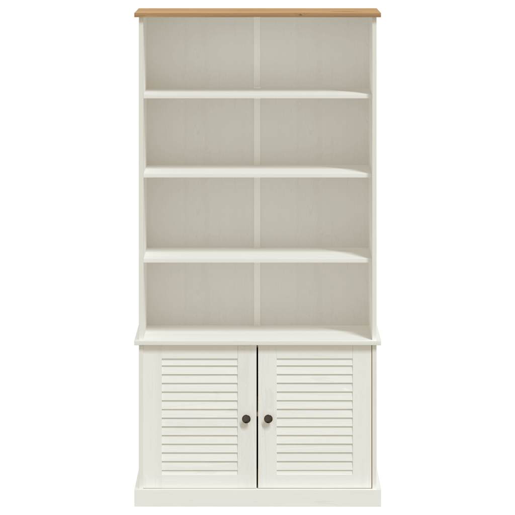 Bokhylle VIGO hvit 85x35x170 cm heltre furu