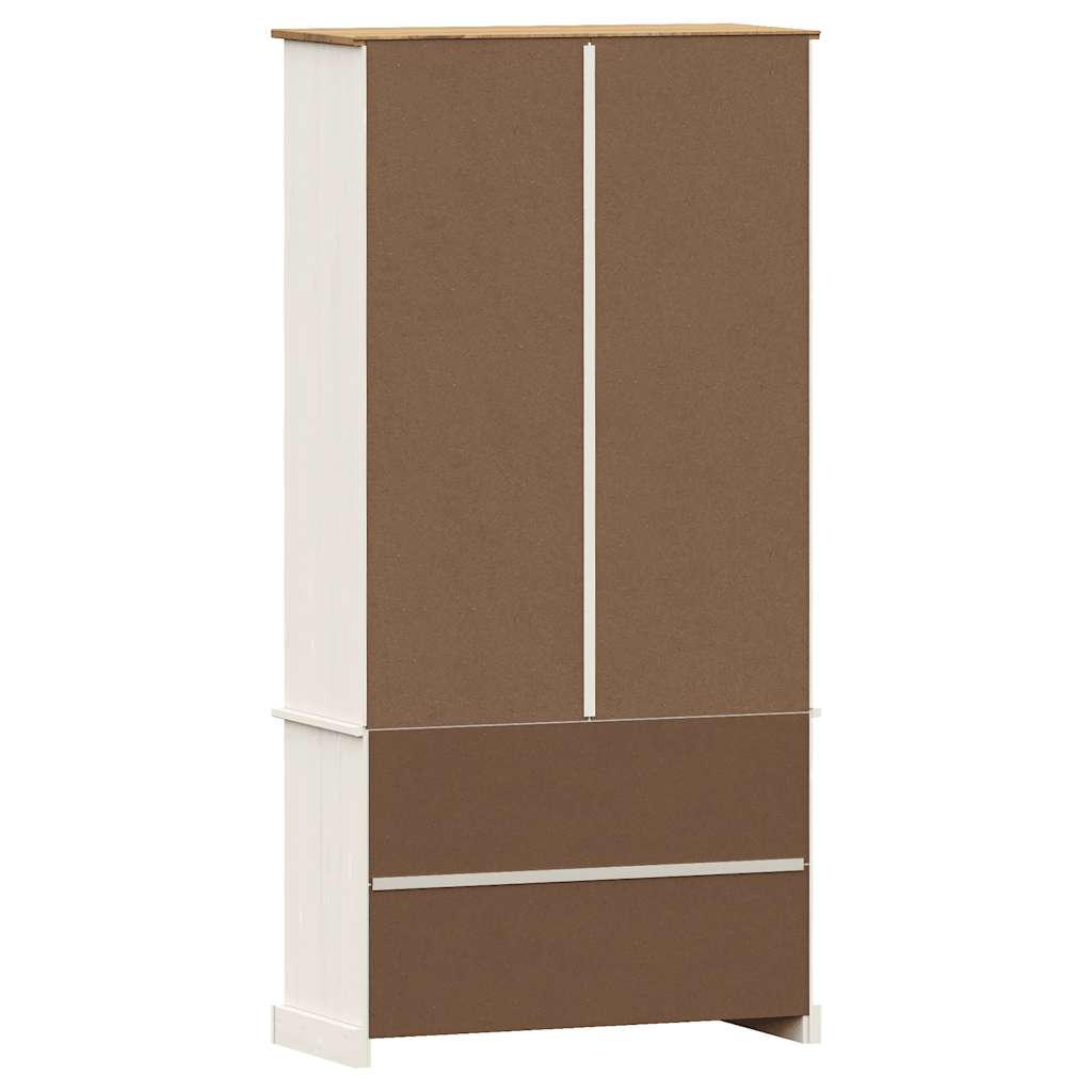 Bokhylle VIGO hvit 85x35x170 cm heltre furu