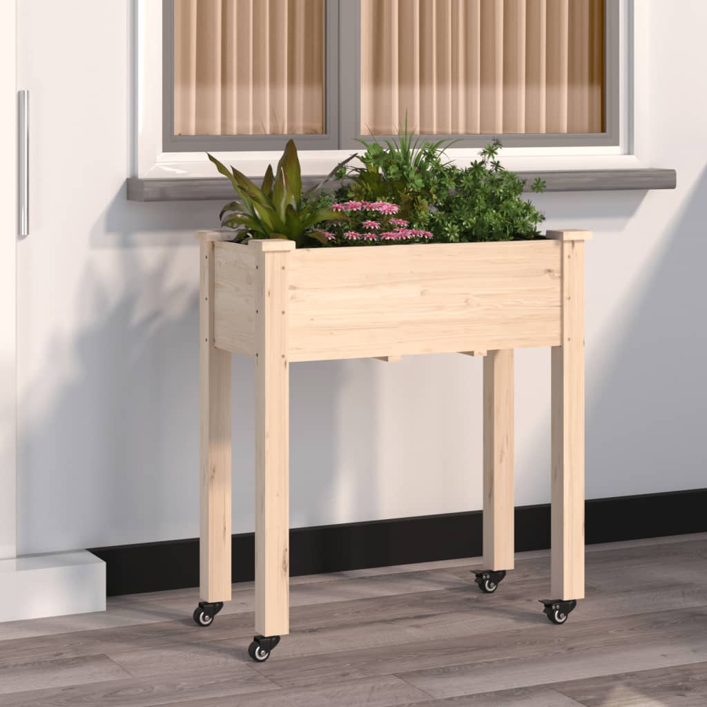 Plantekasse med foring 71x37x80 cm heltre gran