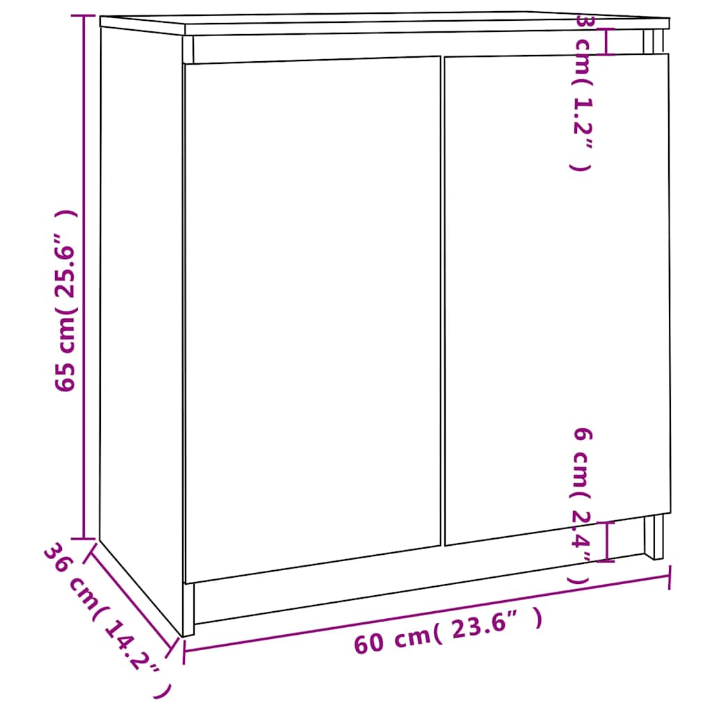 Sideskap 60x36x65 cm heltre furu