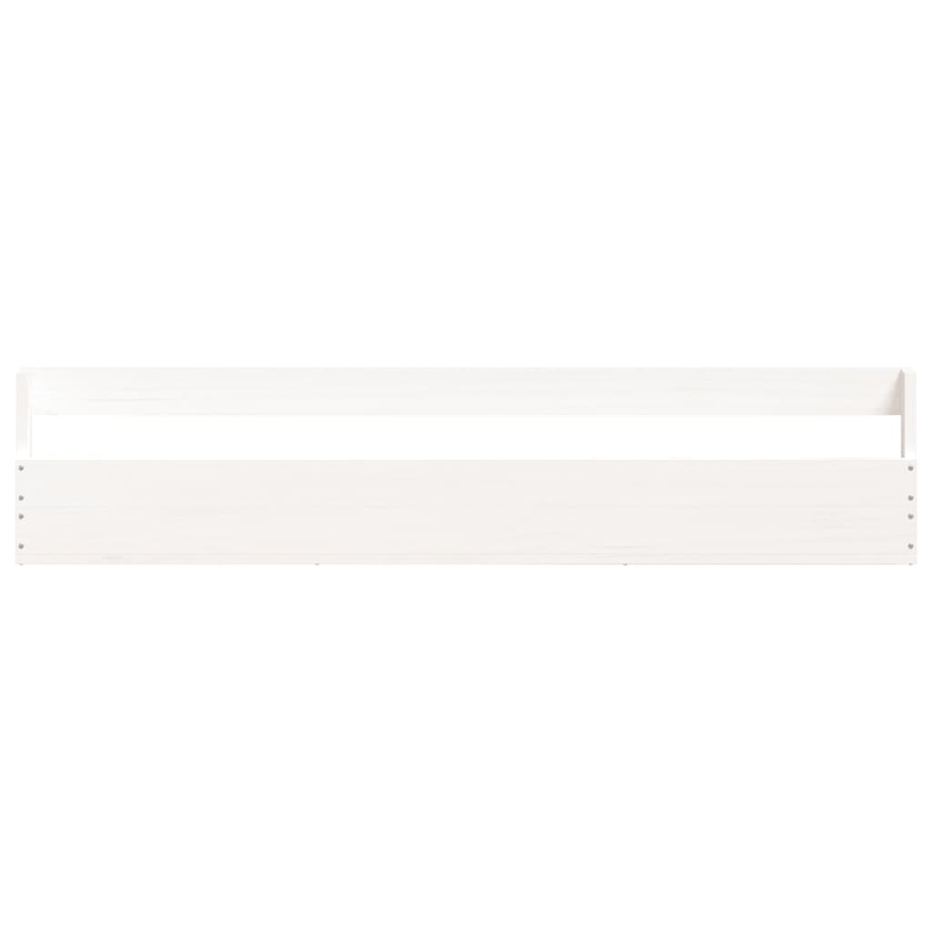Veggmonterte skohyller 2 stk hvit 110 x 9 x 23 cm heltre furu