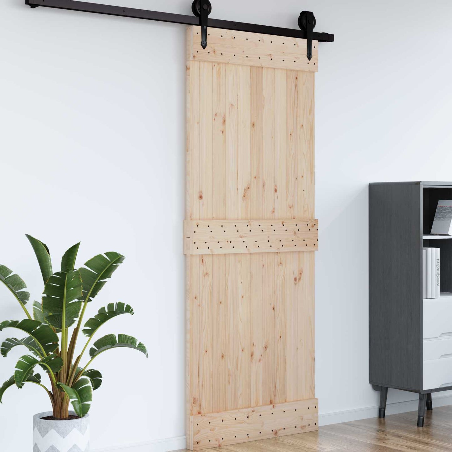 Dør NARVIK Naturlig 80 x 210 cm Massiv Furu Tre