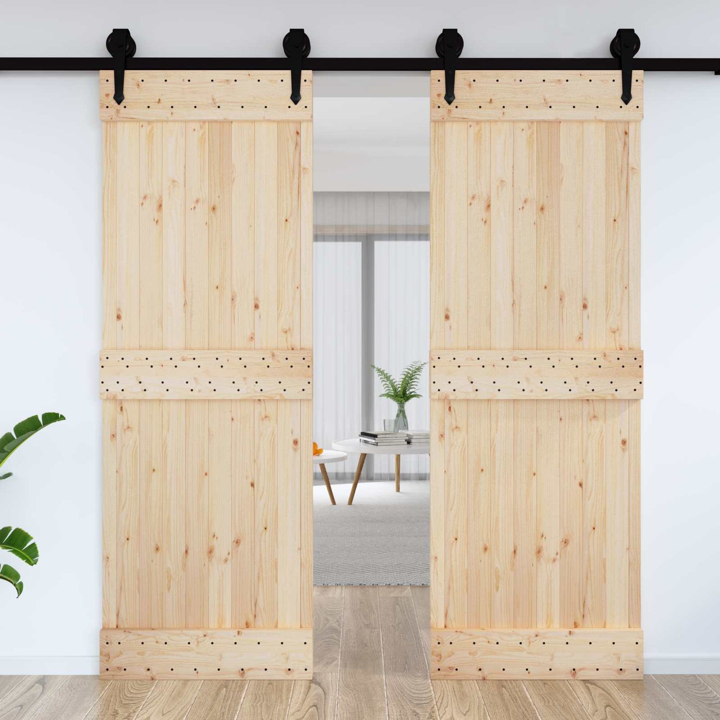 Dør NARVIK Naturlig 80 x 210 cm Massiv Furu Tre