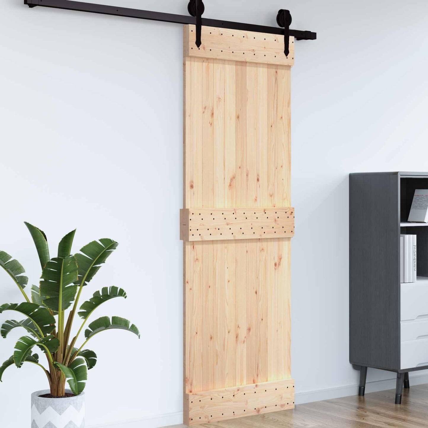Dør NARVIK Naturlig 85 x 210 cm Massiv Furu Tre