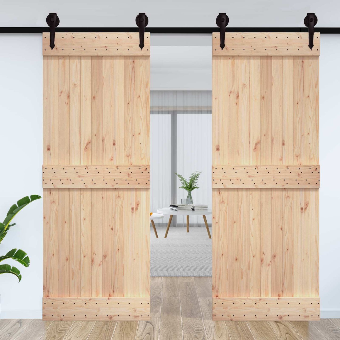 Dør NARVIK Naturlig 85 x 210 cm Massiv Furu Tre