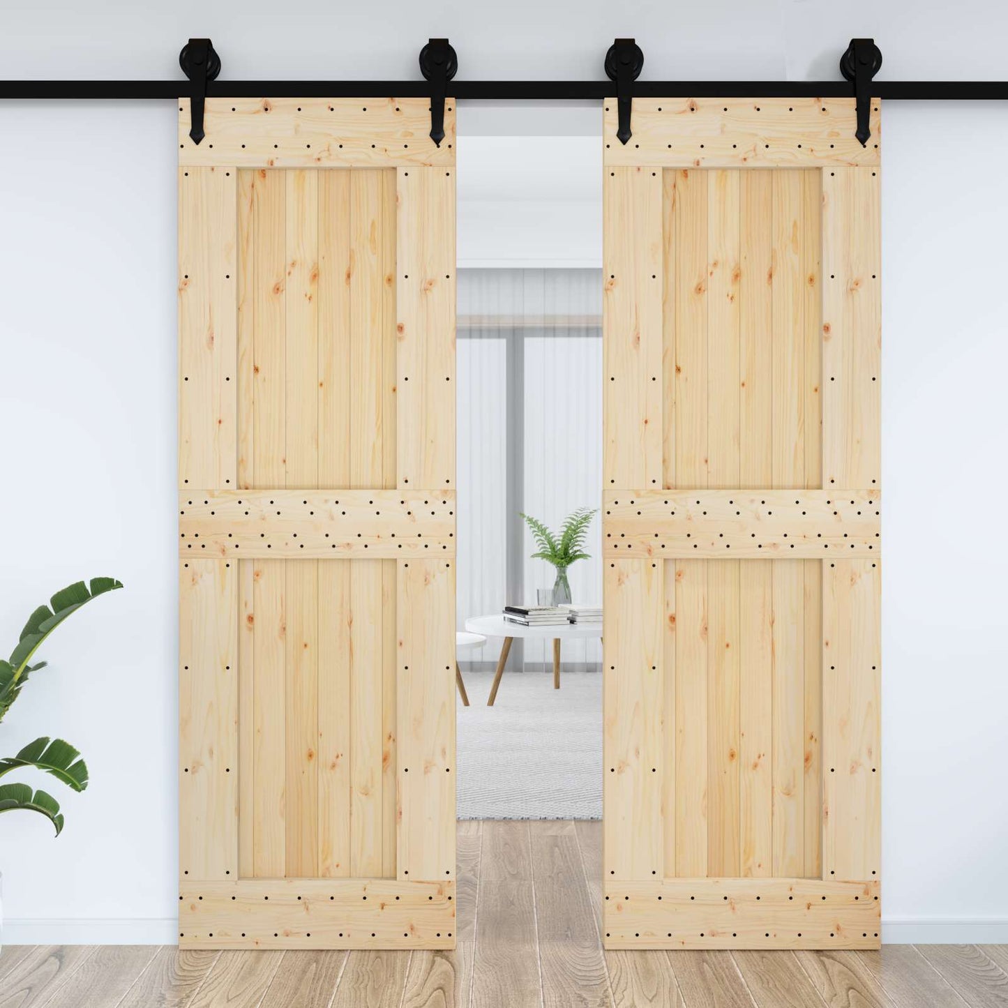Dør NARVIK Naturlig 70 x 210 cm Massiv Furu Tre