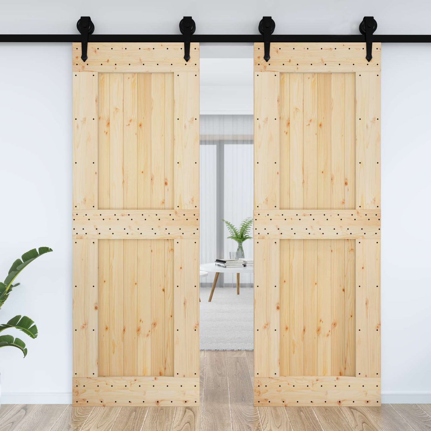 Dør NARVIK Naturlig 80 x 210 cm Massiv Furu Tre