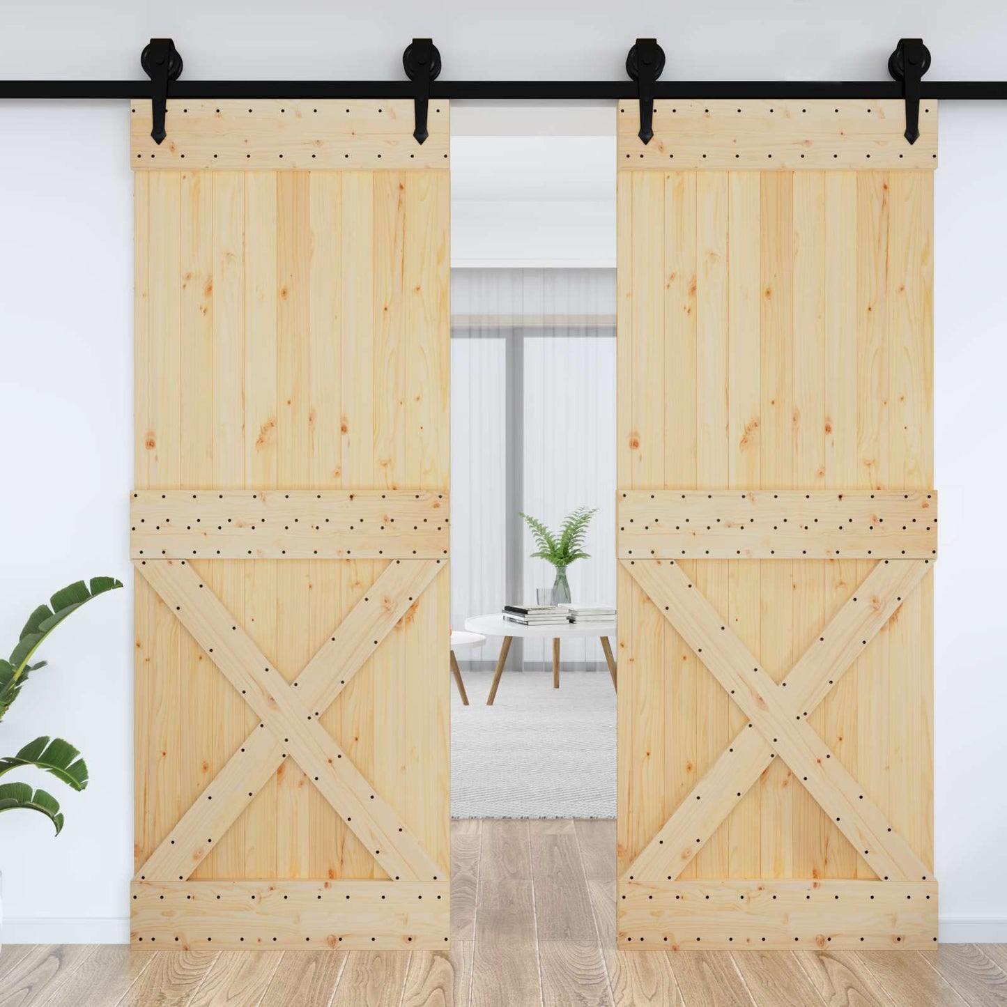 Dør NARVIK Naturlig 85 x 210 cm Massiv Furu Tre