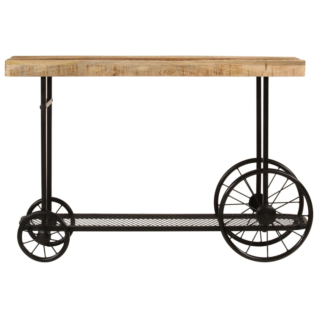 Konsollbord 112x36x76 cm heltre mango og jern