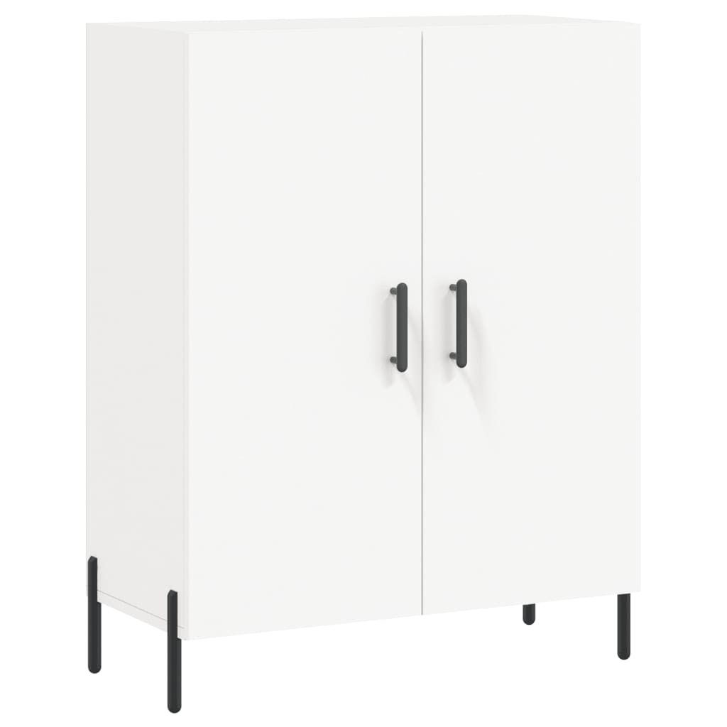 Skjenk hvit 69,5x34x90 cm konstruert tre