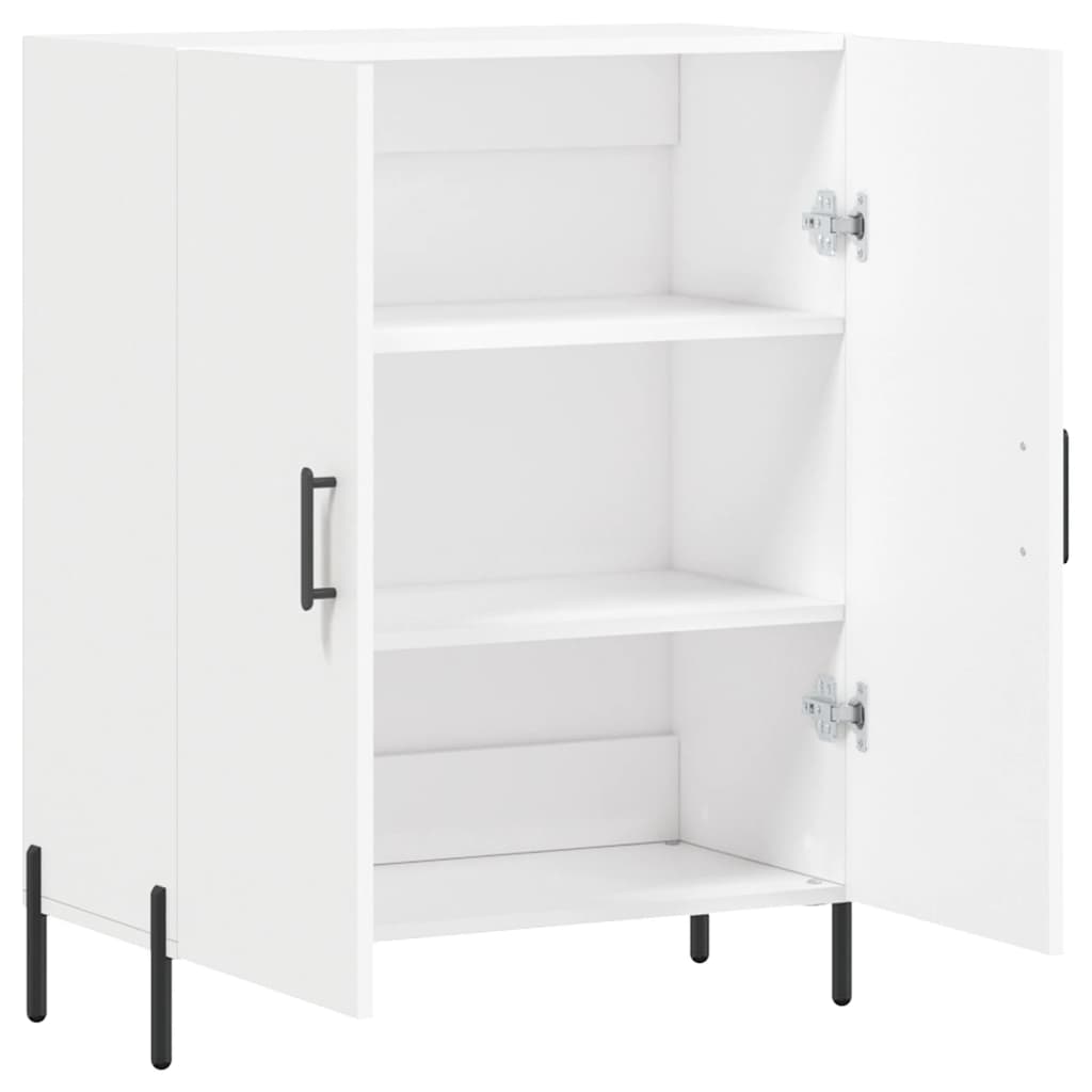 Skjenk hvit 69,5x34x90 cm konstruert tre