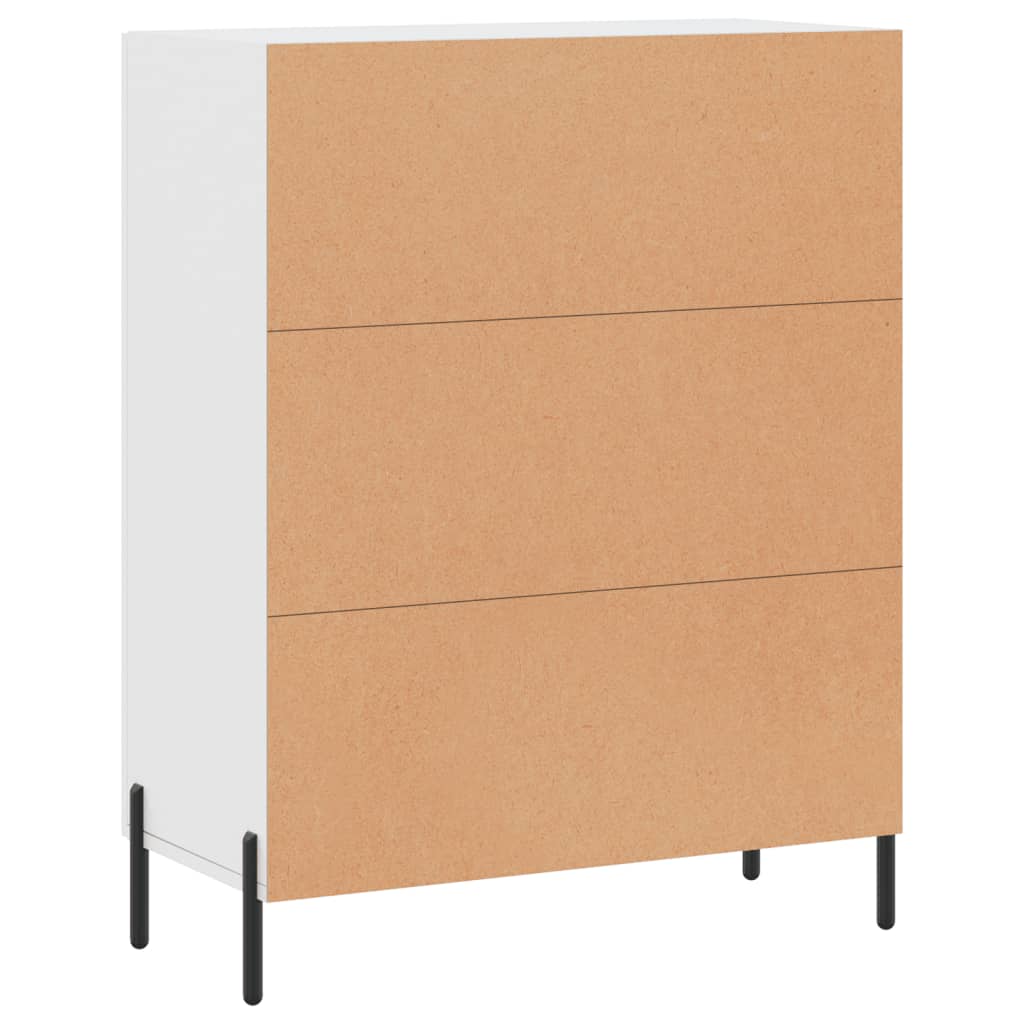 Skjenk hvit 69,5x34x90 cm konstruert tre