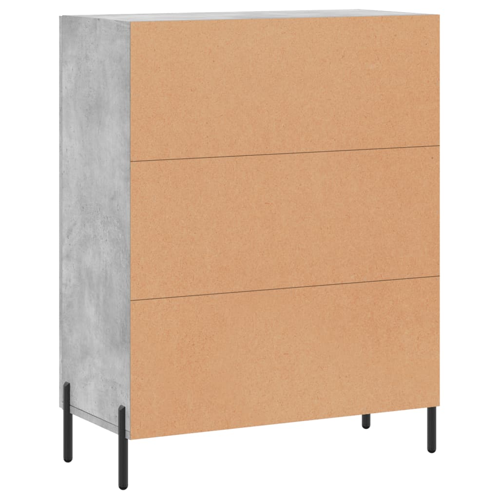 Skjenk betonggrå 69,5x34x90 cm konstruert tre vidaXL