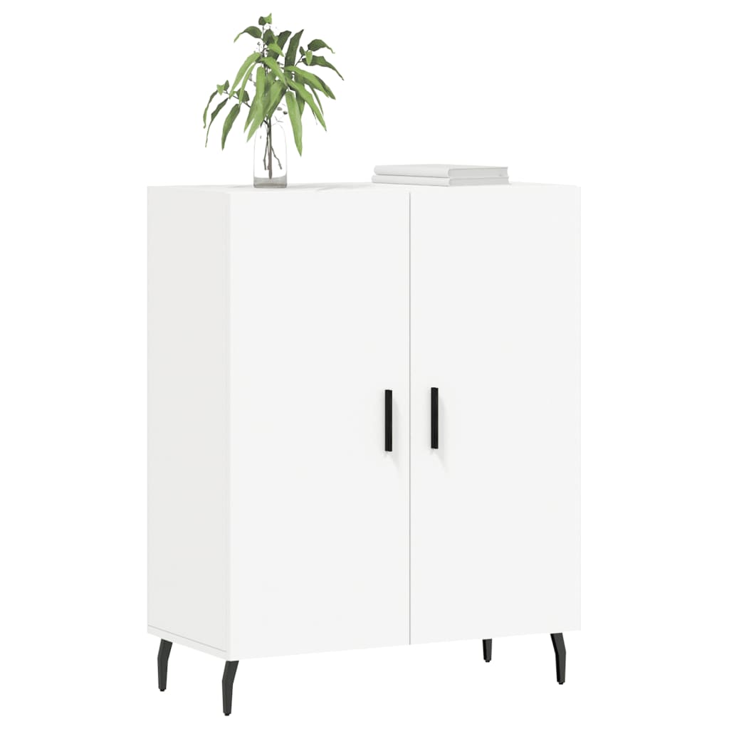 Skjenk hvit 69,5x34x90 cm konstruert tre