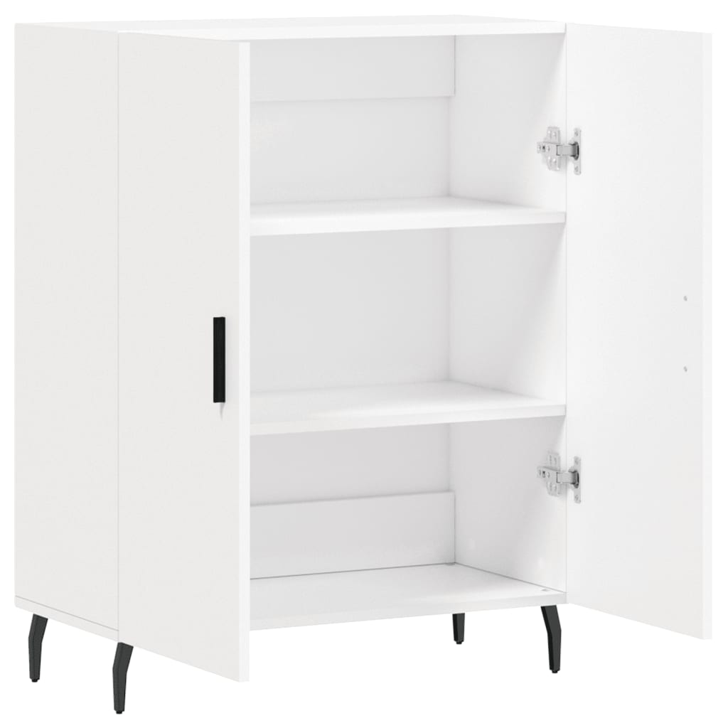 Skjenk hvit 69,5x34x90 cm konstruert tre