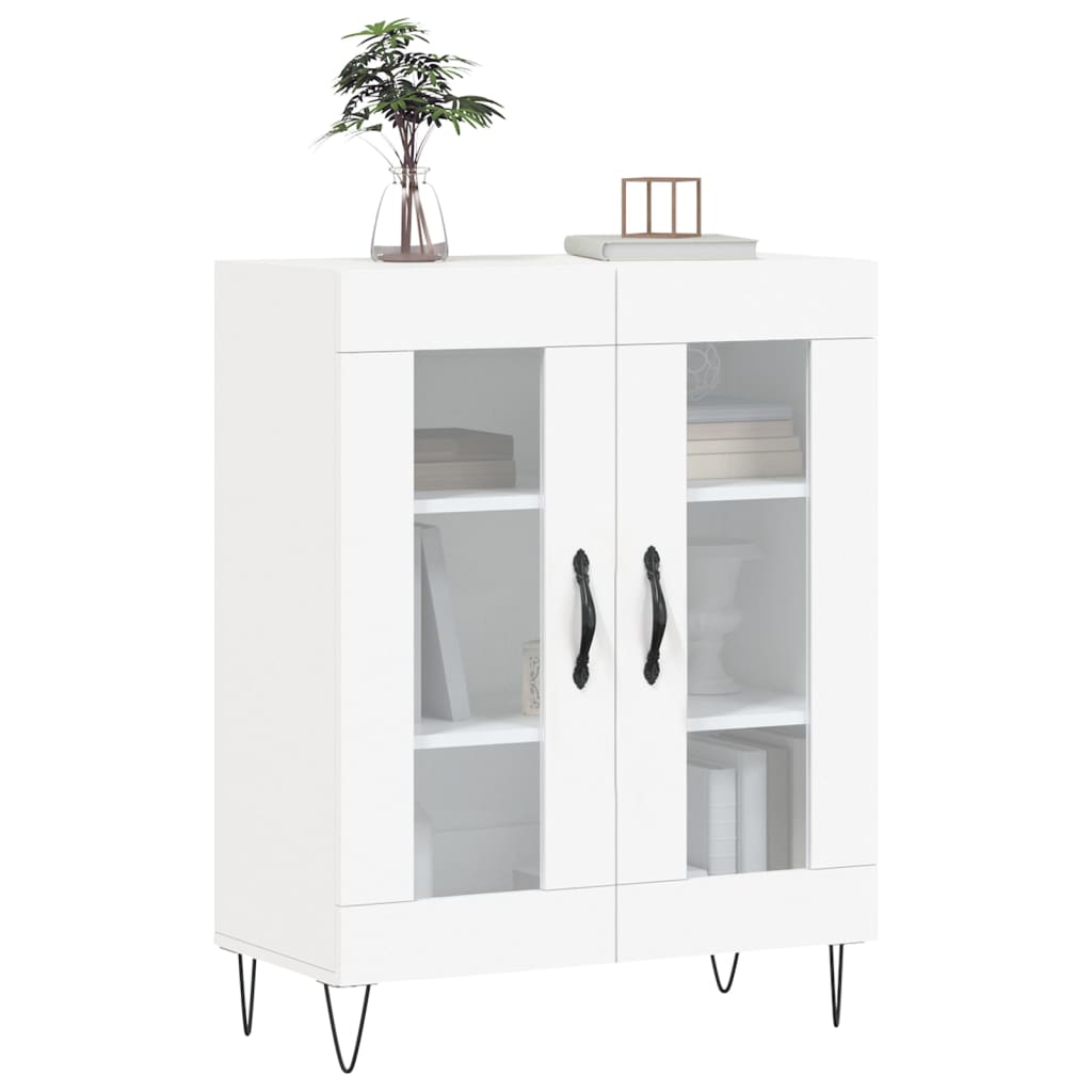 Skjenk hvit 69,5x34x90 cm konstruert tre