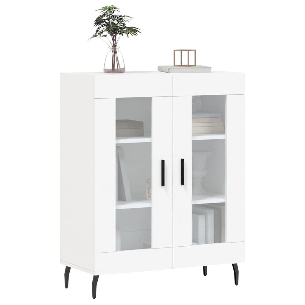 Skjenk hvit 69,5x34x90 cm konstruert tre