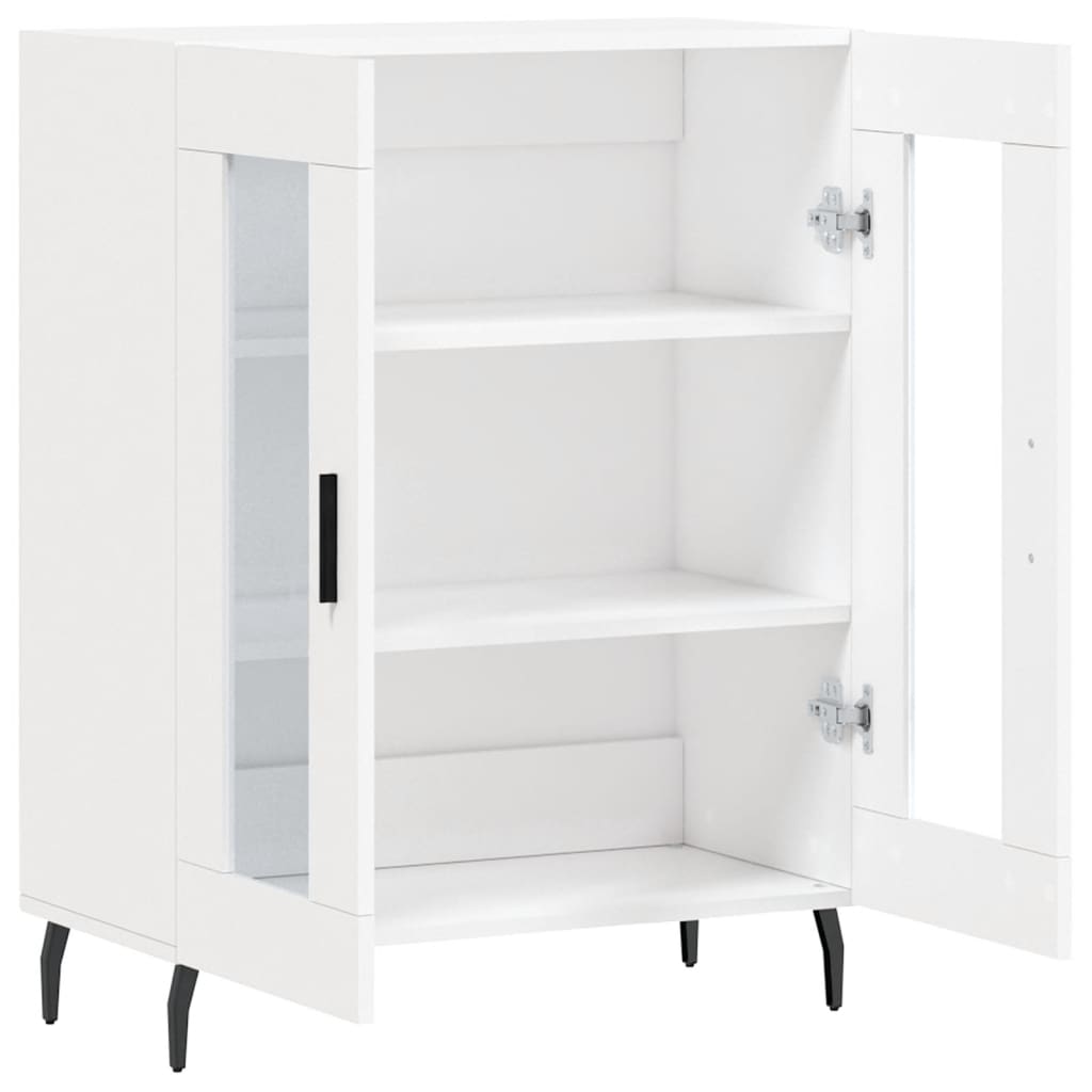 Skjenk hvit 69,5x34x90 cm konstruert tre