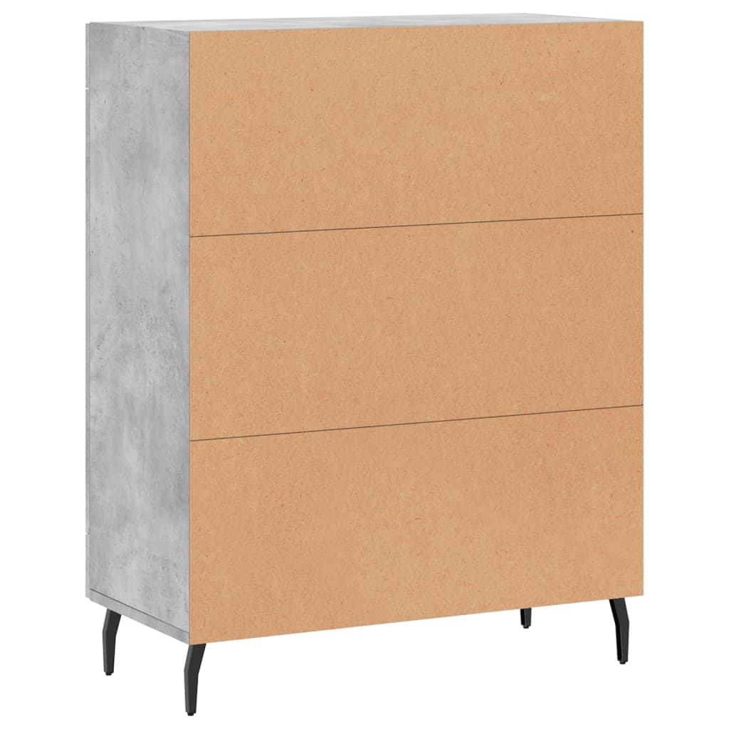 Skjenk betonggrå 69,5x34x90 cm konstruert tre vidaXL