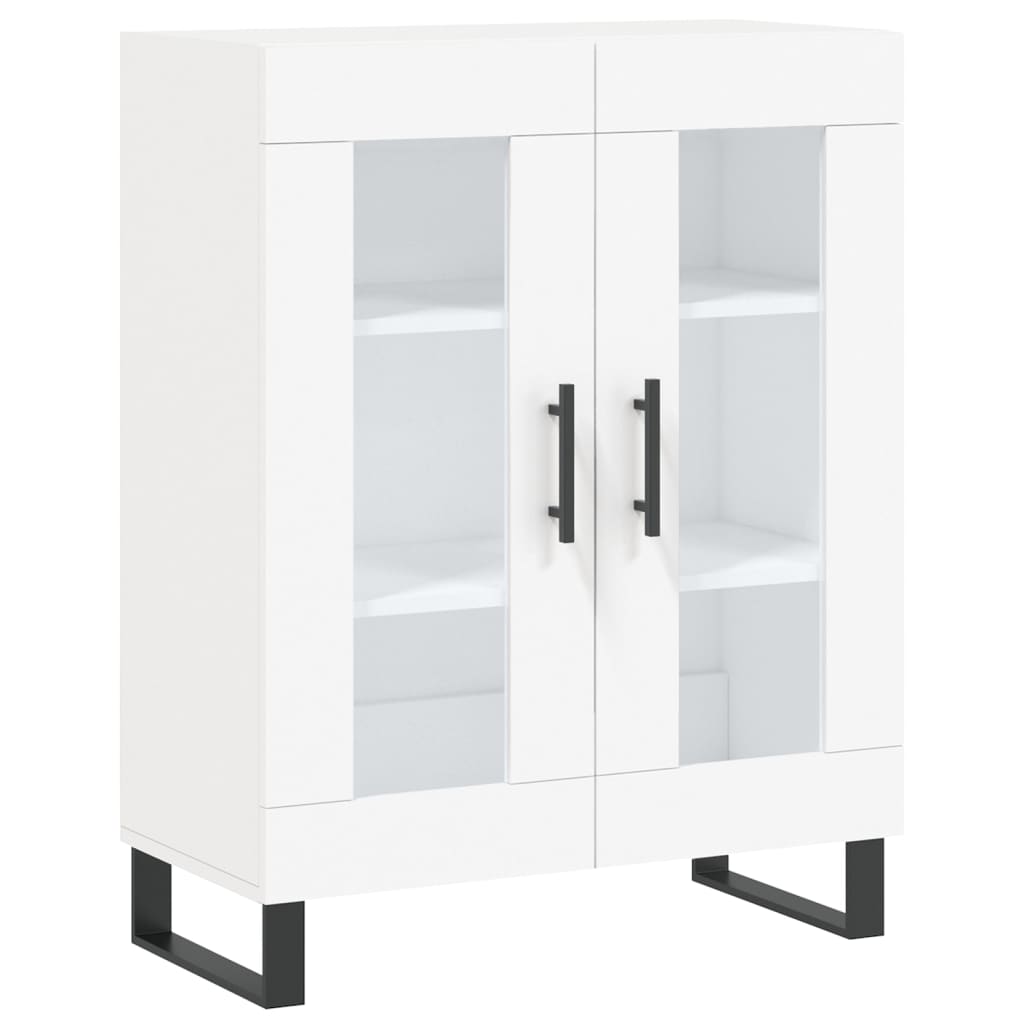 Skjenk hvit 69,5x34x90 cm konstruert tre