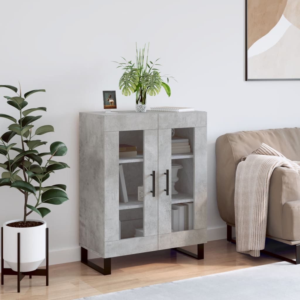 Skjenk betonggrå 69,5x34x90 cm konstruert tre