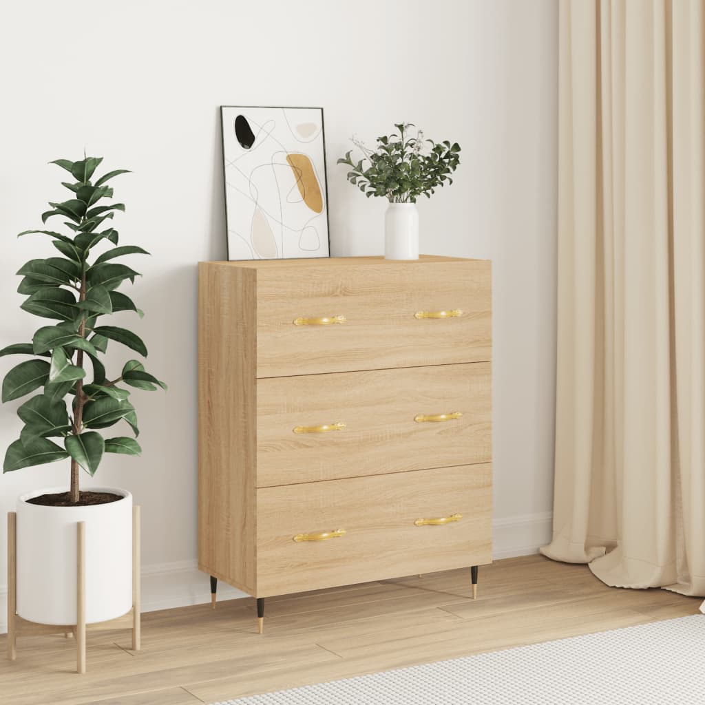 Skjenk sonoma eik 69,5x34x90 cm konstruert tre