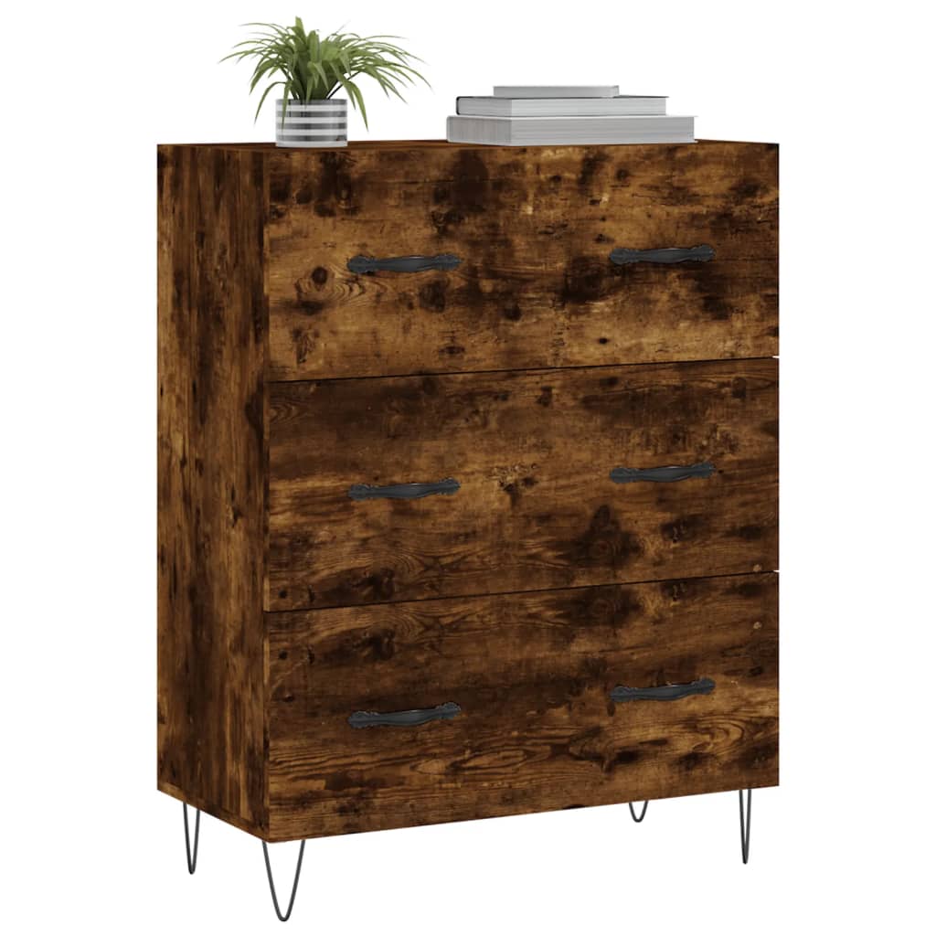 Skjenk røkt eik 69,5x34x90 cm konstruert tre
