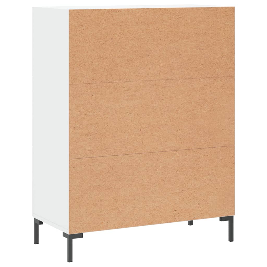 Skjenk hvit 69,5x34x90 cm konstruert tre