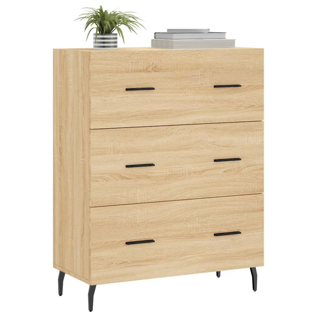 Skjenk sonoma eik 69,5x34x90 cm konstruert tre