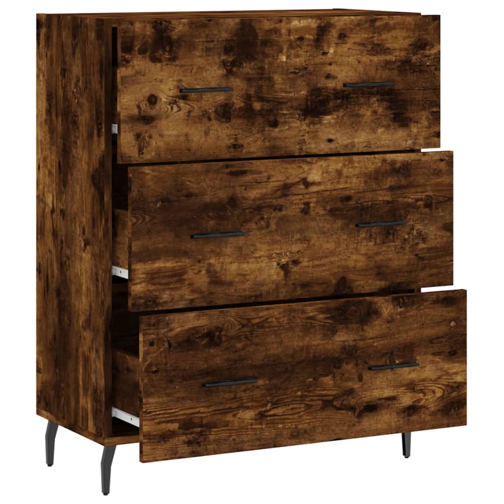 Skjenk røkt eik 69,5x34x90 cm konstruert tre