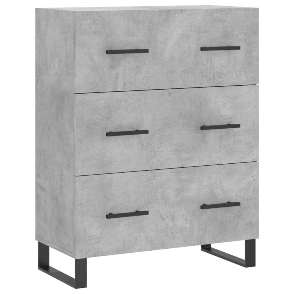 Skjenk betonggrå 69,5x34x90 cm konstruert tre vidaXL