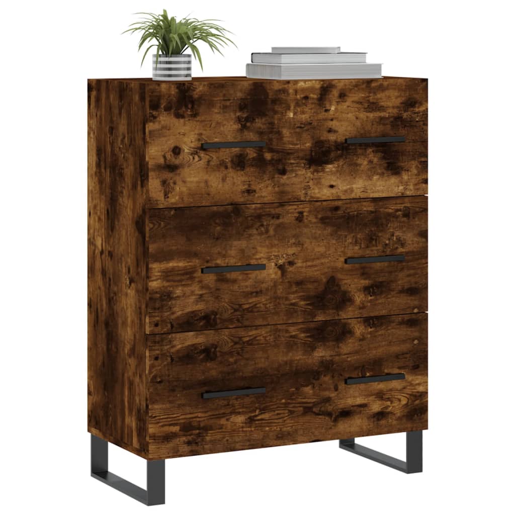 Skjenk røkt eik 69,5x34x90 cm konstruert tre