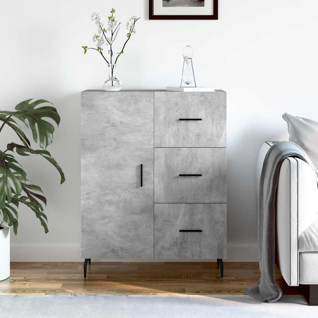 Skjenk betonggrå 69,5x34x90 cm konstruert tre