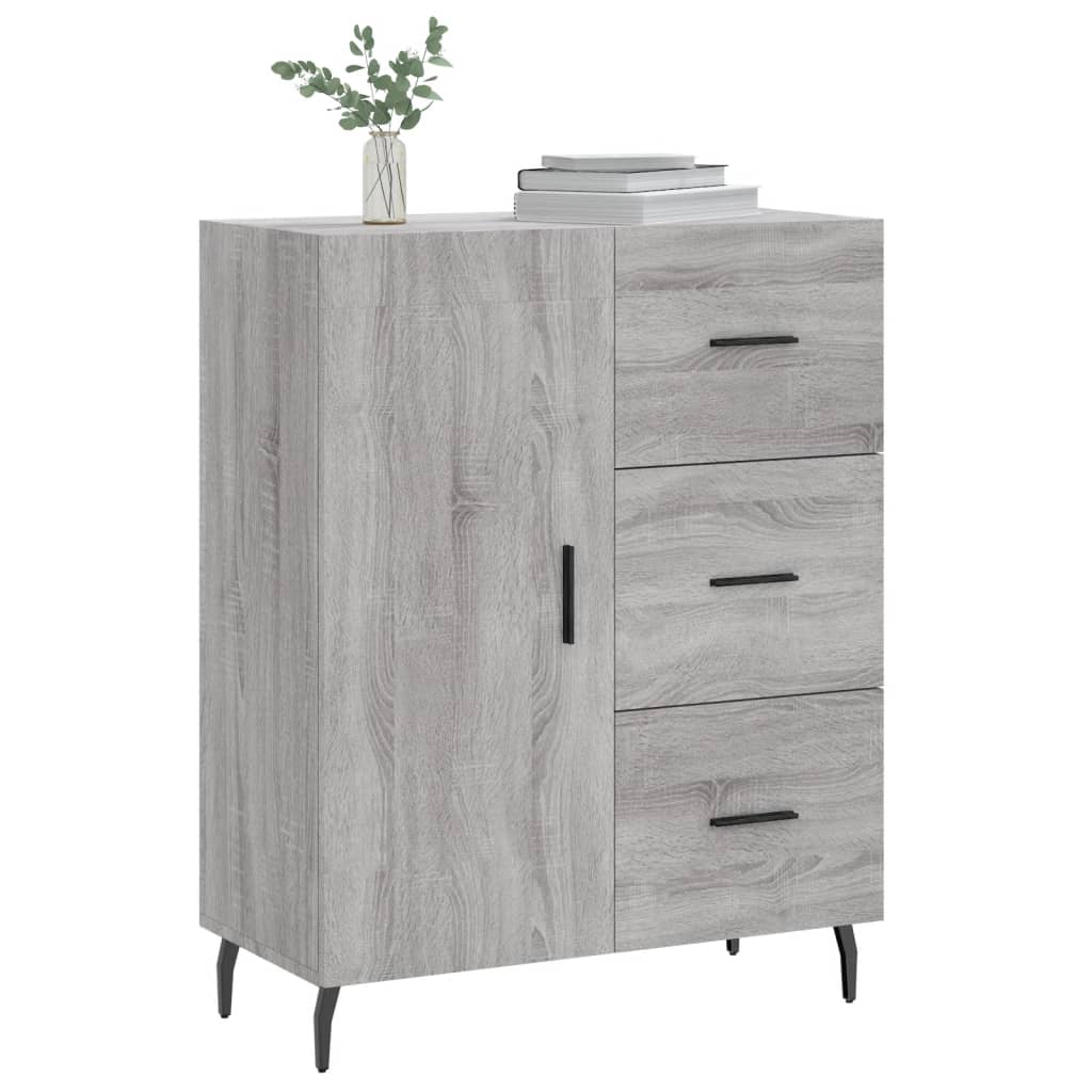 Skjenk grå sonoma 69,5x34x90 cm konstruert tre