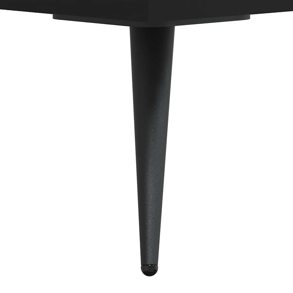 Skjenk svart 69,5x34x90 cm konstruert tre