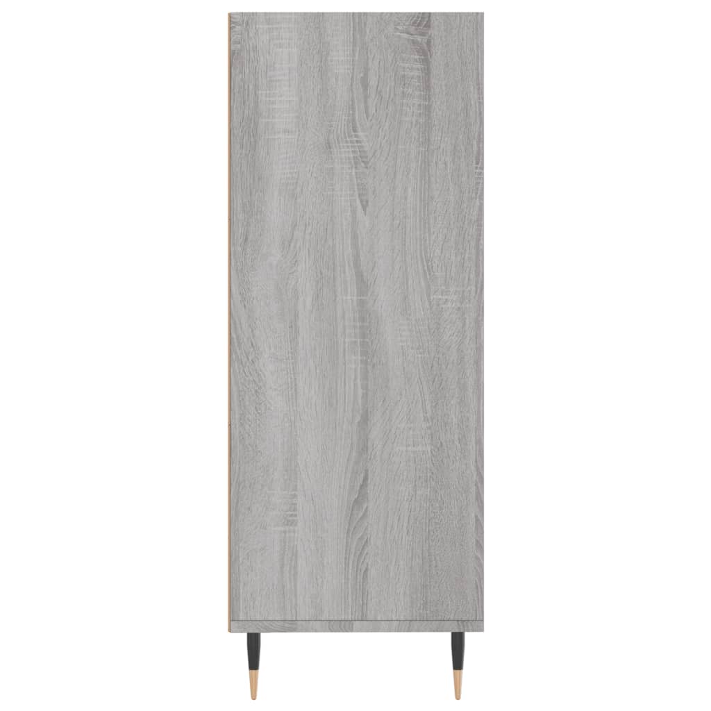 Bokhylle grå sonoma 69,5x32,5x90 cm konstruert tre